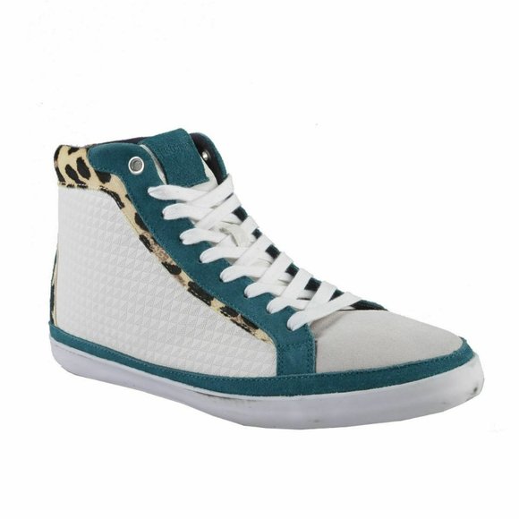 Just Cavalli Men's Suede Pony Hair Lace Up Sneakers Shoes Sz US 8 IT 41